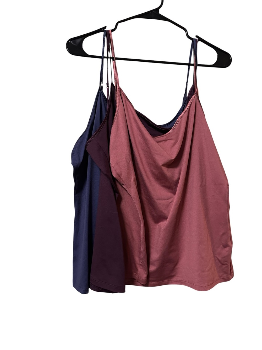 Ellen Tracy multi Women’s Draped Cami Tank Top - Mauve and Navy and purple .